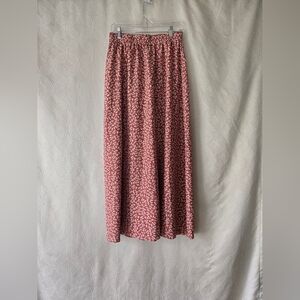 SHEIN Red Floral Maxi Skirt